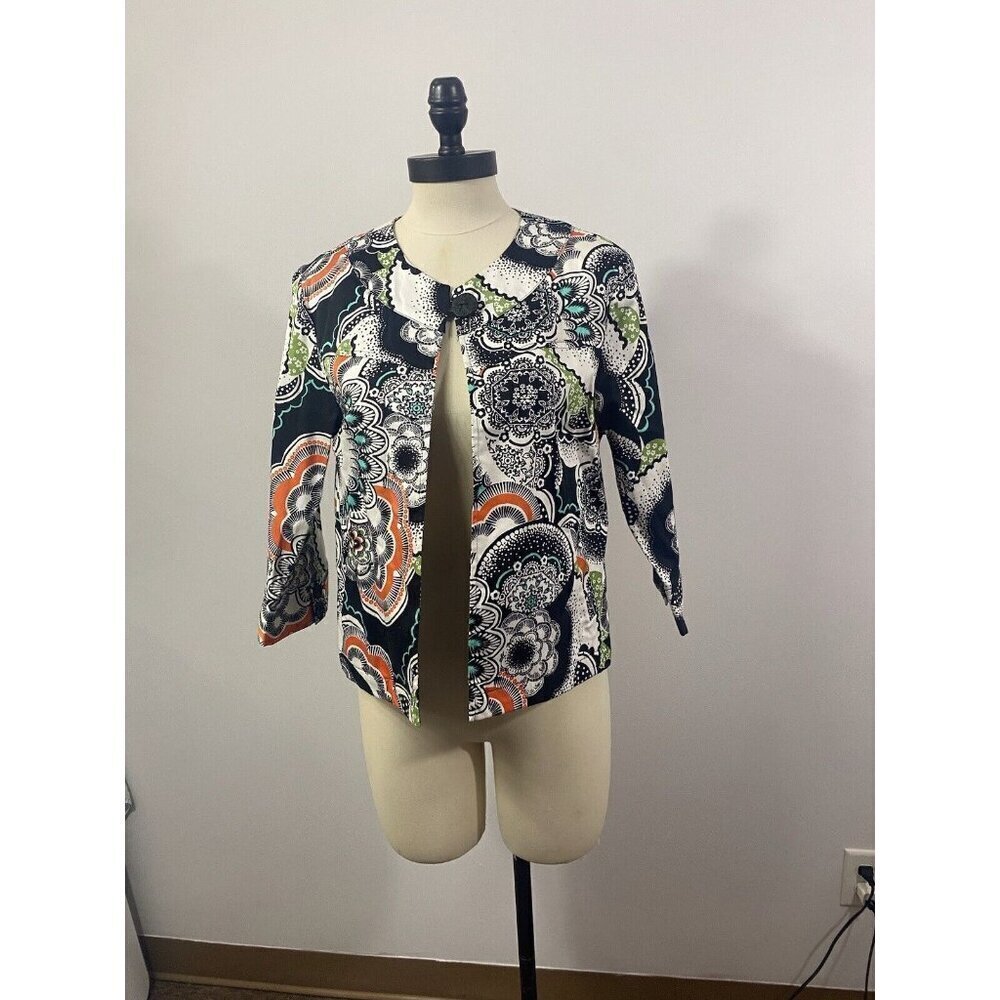 Cold Water Creek Woman’s Multicolored/patterned Jacket Size PM